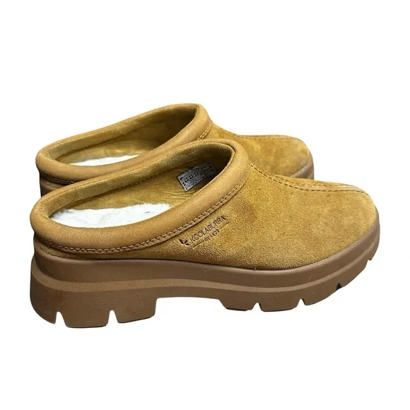 Koolaburra by UGG Neerie Clog Size 8 Brown Tan Slip On Chunky Faux Fur Comfy - Picture 6 of 11